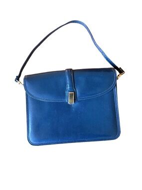 Vintage Jay Herbert New York Navy Leather Shoulder Bag